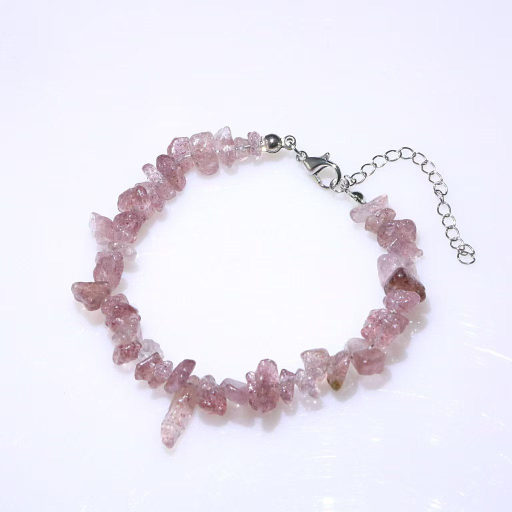 Amethyst Semi-Precious Chip Bracelet, Irregular Beaded Bracelet