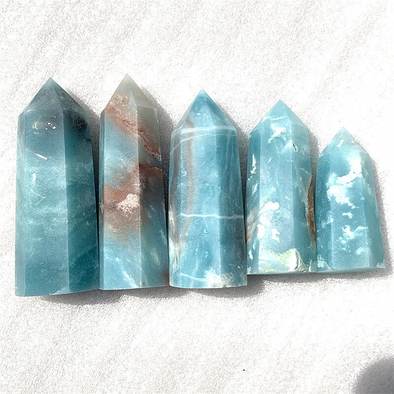 Blue Caribbean Calcite Tower In bulk