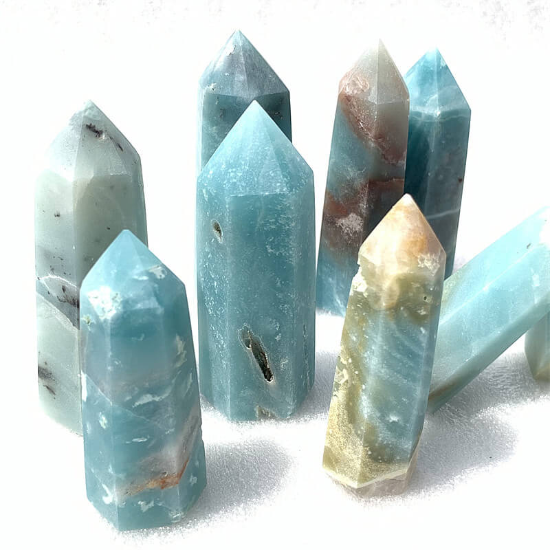 Blue Caribbean Calcite Tower In bulk