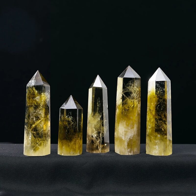 Brazil Citrine Tower Crystal Energy Stone