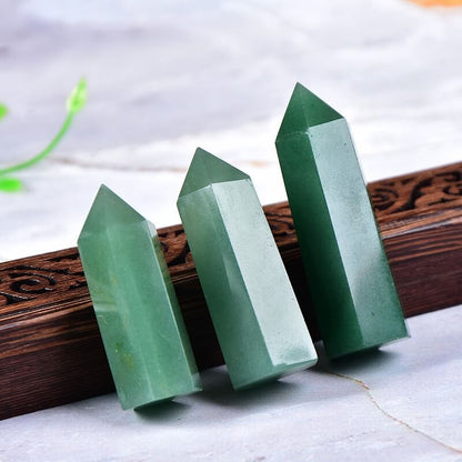 Green Aventurine Tower Point Stone Quartz