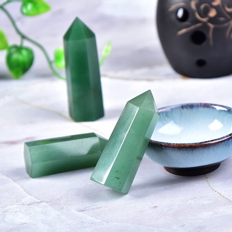 Green Aventurine Tower Point Stone Quartz