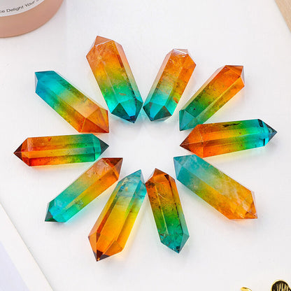 Hexagonal Aura Quartz Point