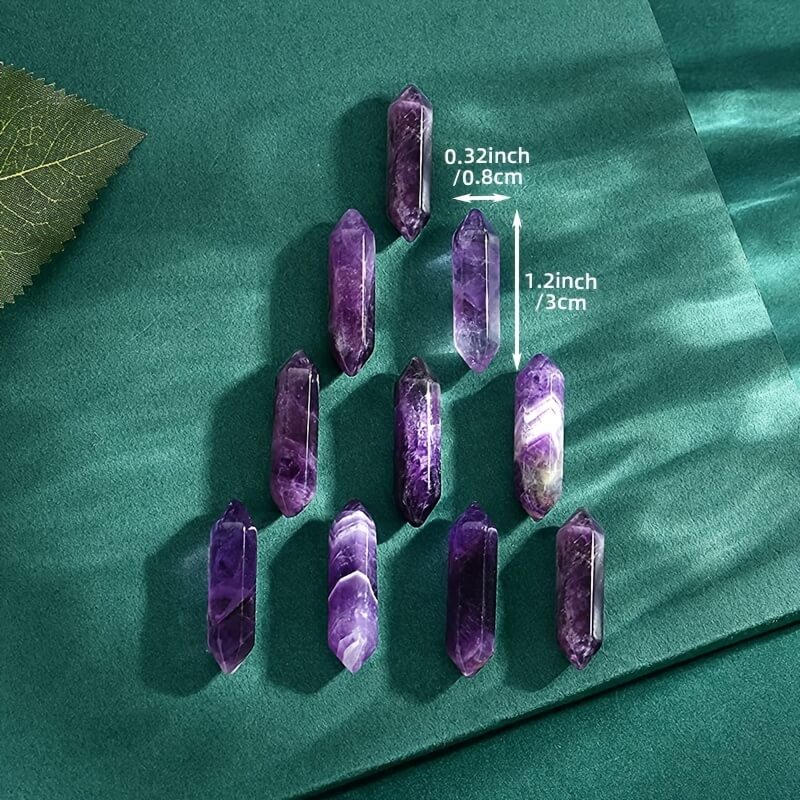 Hexagonal Pointed Amethyst Crystal Tower