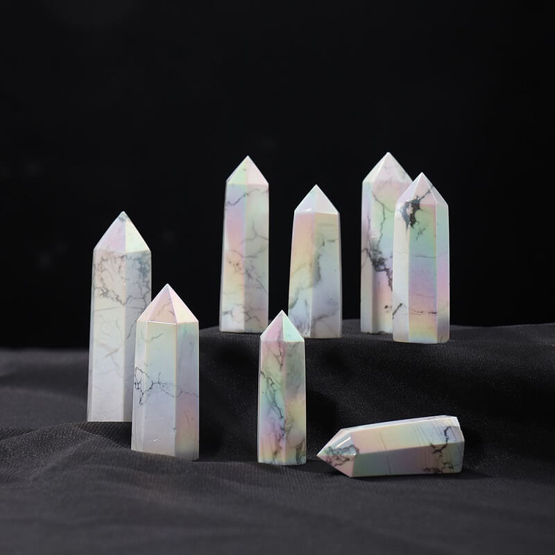 Howlite Tower Aura Howlite Crystal Wand