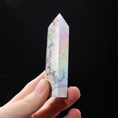 Howlite Tower Aura Howlite Crystal Wand