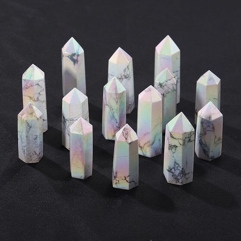 Howlite Tower Aura Howlite Crystal Wand