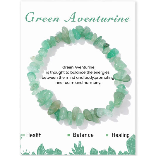 Aventurine Irregular Gravel Crystal Bracelet