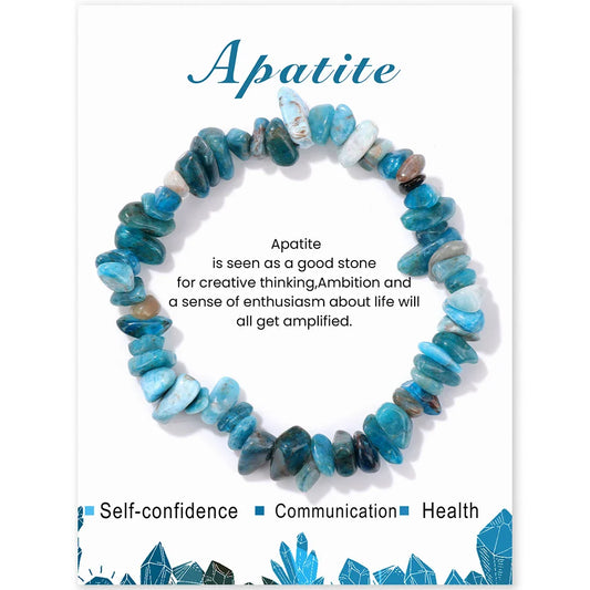 Apatite Irregular Gravel Crystal Bracelet