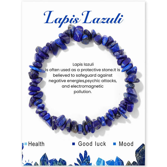 Lapis Lazuli Irregular Gravel Crystal Bracelet