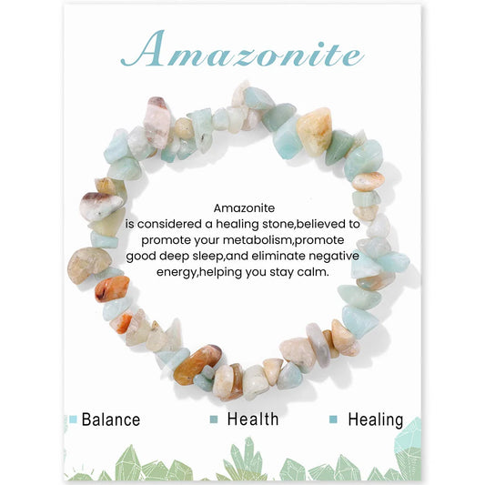 Amazonite is considered a healing stone,believed to promote your metabolism,promote good deep sleep,and eliminate negative energy,helping you stay calm.