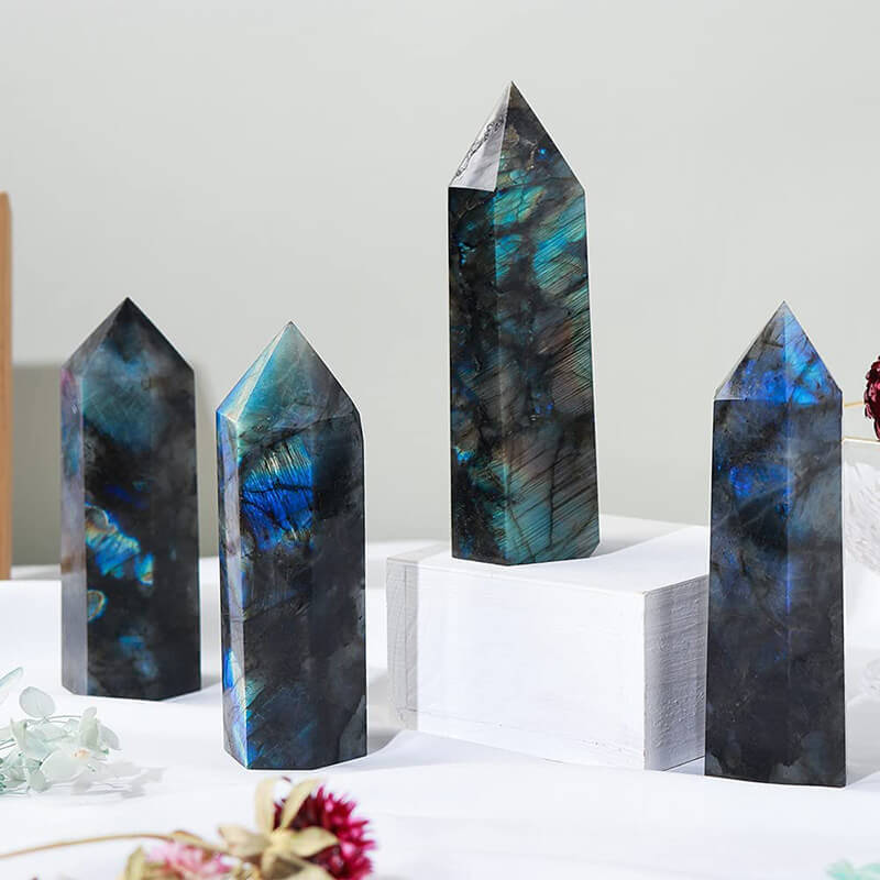 Labradorite Tower Healing Crystal Wand