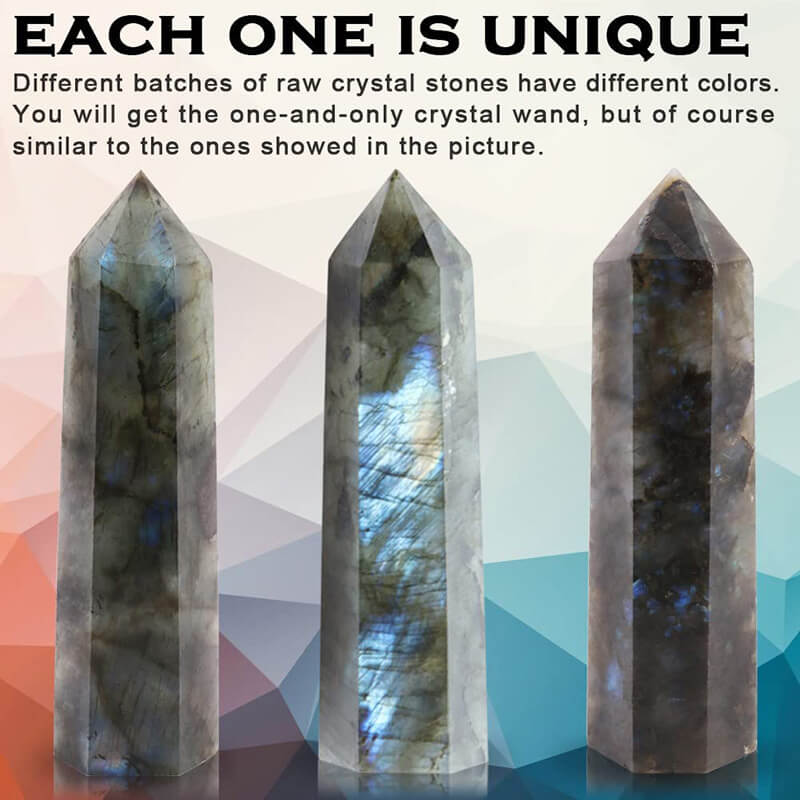 Labradorite Tower Healing Crystal Wand