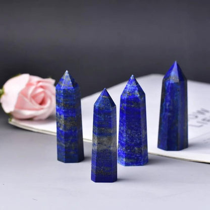 Natural Crystal Point Lapis Lazuli Tower