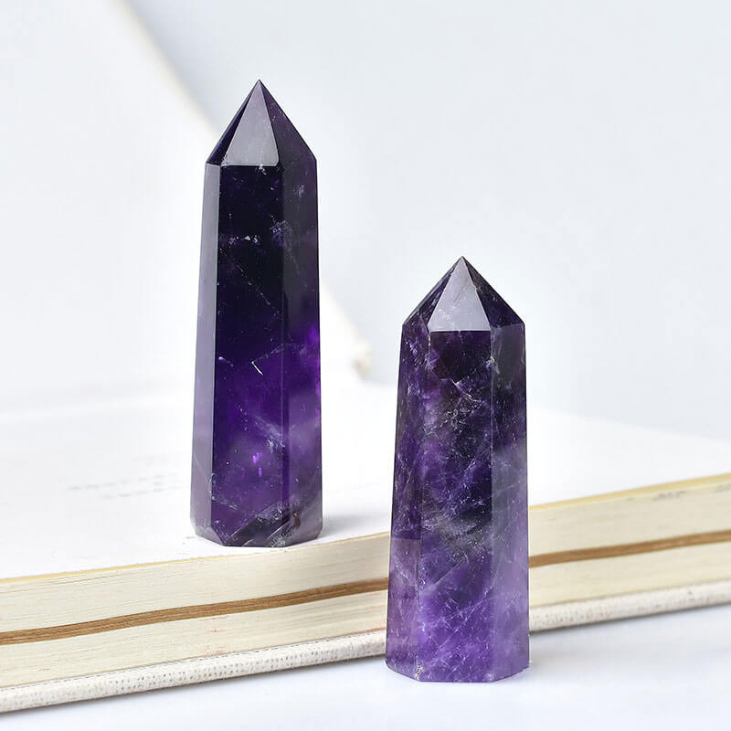 Natural Purple Amethyst Tower Point