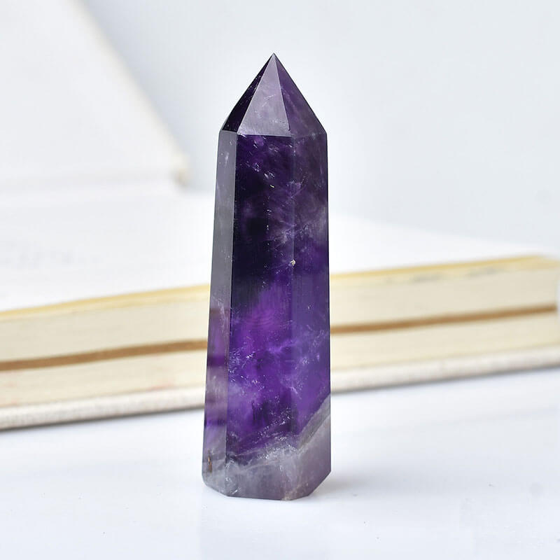 Natural Purple Amethyst Tower Point