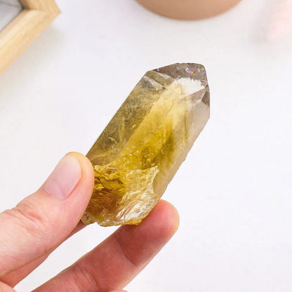 Natural Raw Citrine Wand Bulk Double Ended