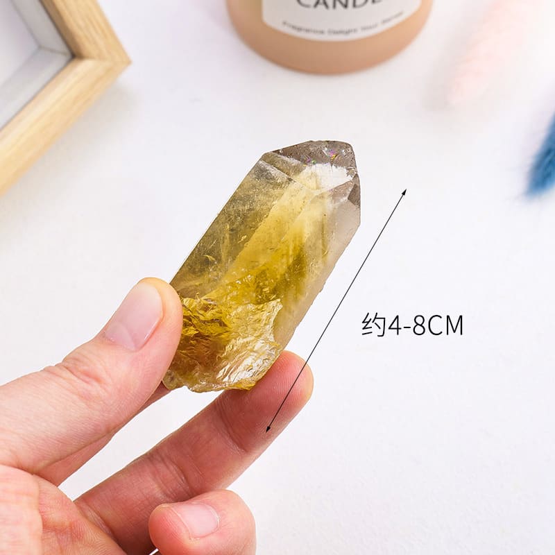 Natural Raw Citrine Wand Bulk Double Ended