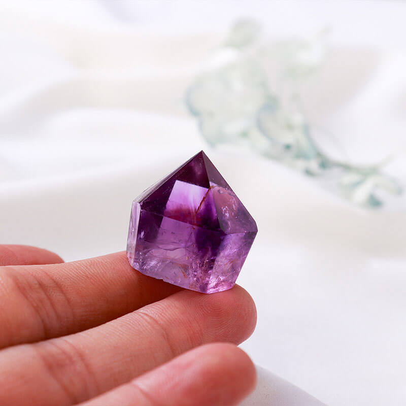 Point Polished Amethyst Purple Crystal