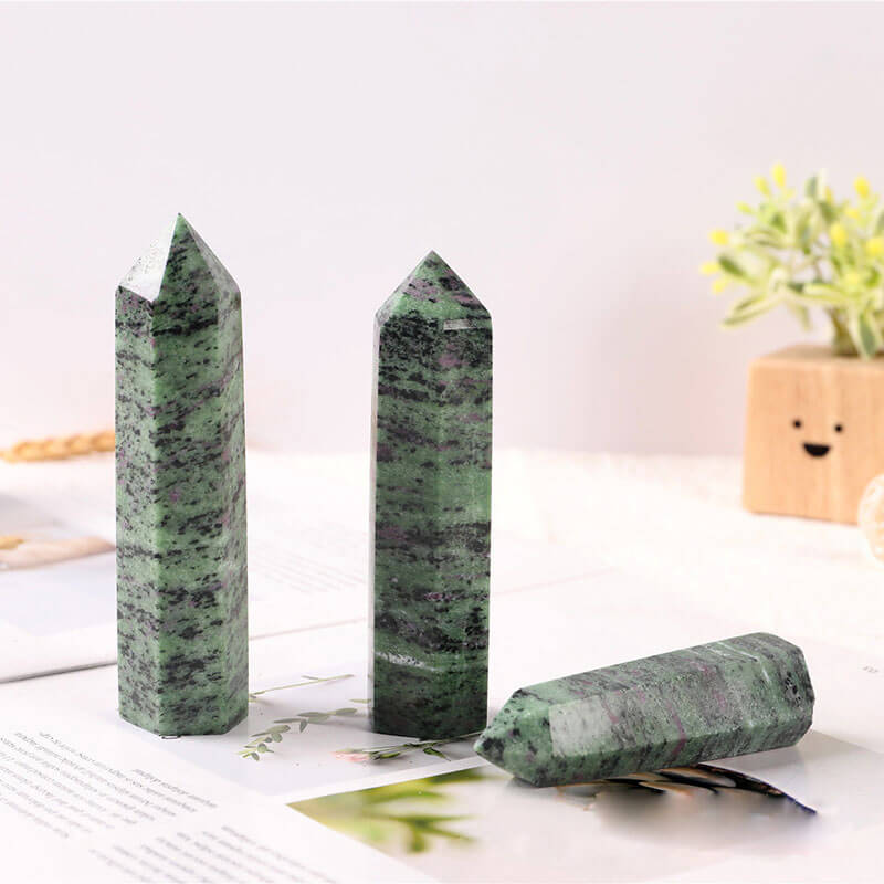 Ruby Zoisite Crystal Point Tower