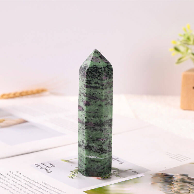 Ruby Zoisite Crystal Point Tower