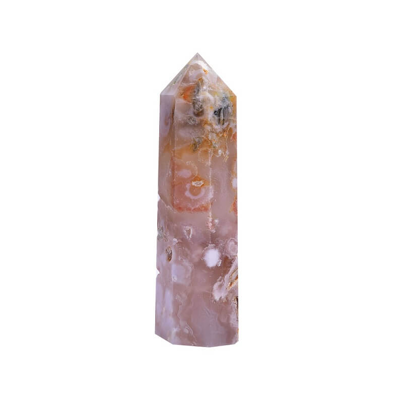 Sakura Flower Agate Tower Pink Agate Tower Point