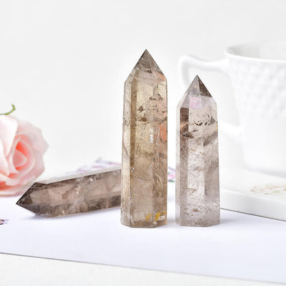 Smoky Quartz Crystal Point Tower