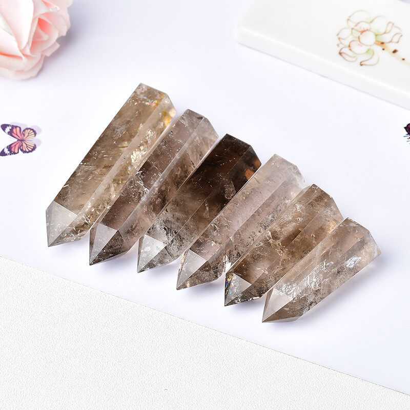 Smoky Quartz Crystal Point Tower