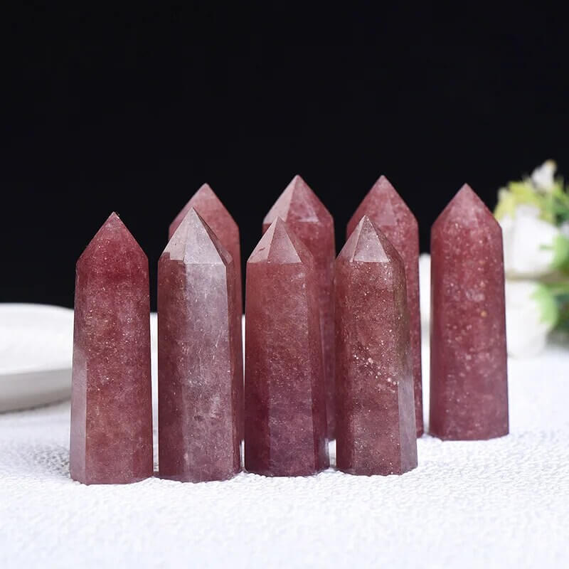 Strawberry Quartz Tower Points Bulk