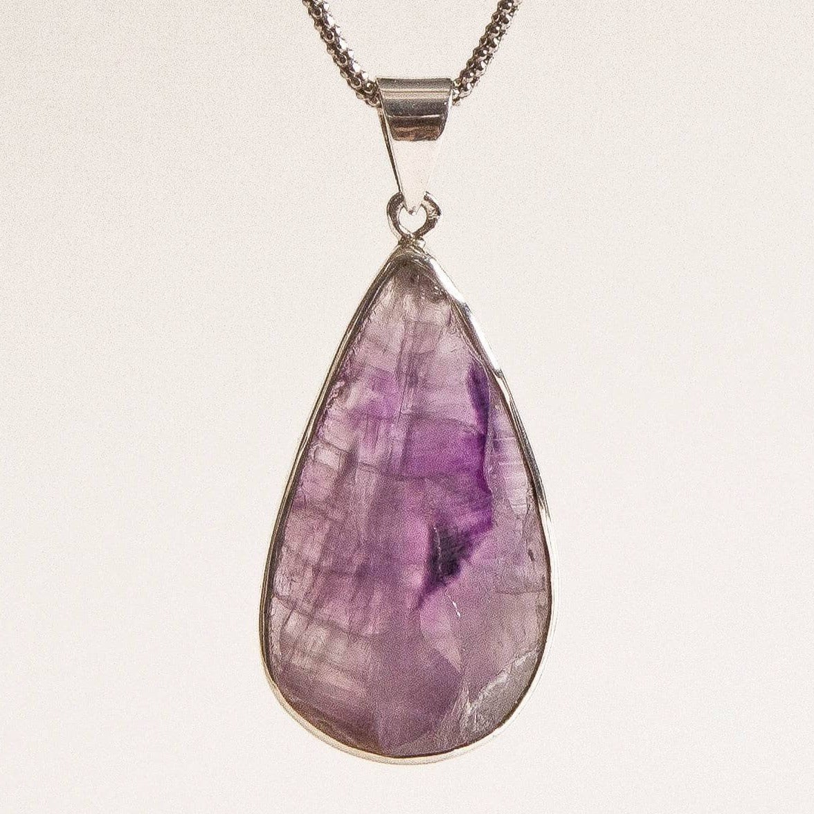 Genuine Raw Amethyst Teardrop Necklace - Limited Edition