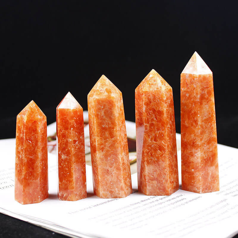 Orange Calcite Point Tower