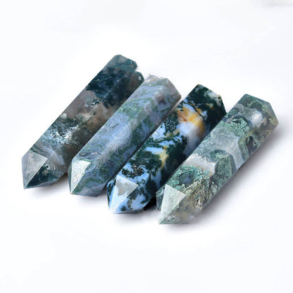 Moss Agate Tower Point Crystal Bulk