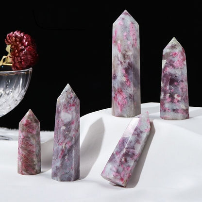 Plum Tourmaline Tower Crystal